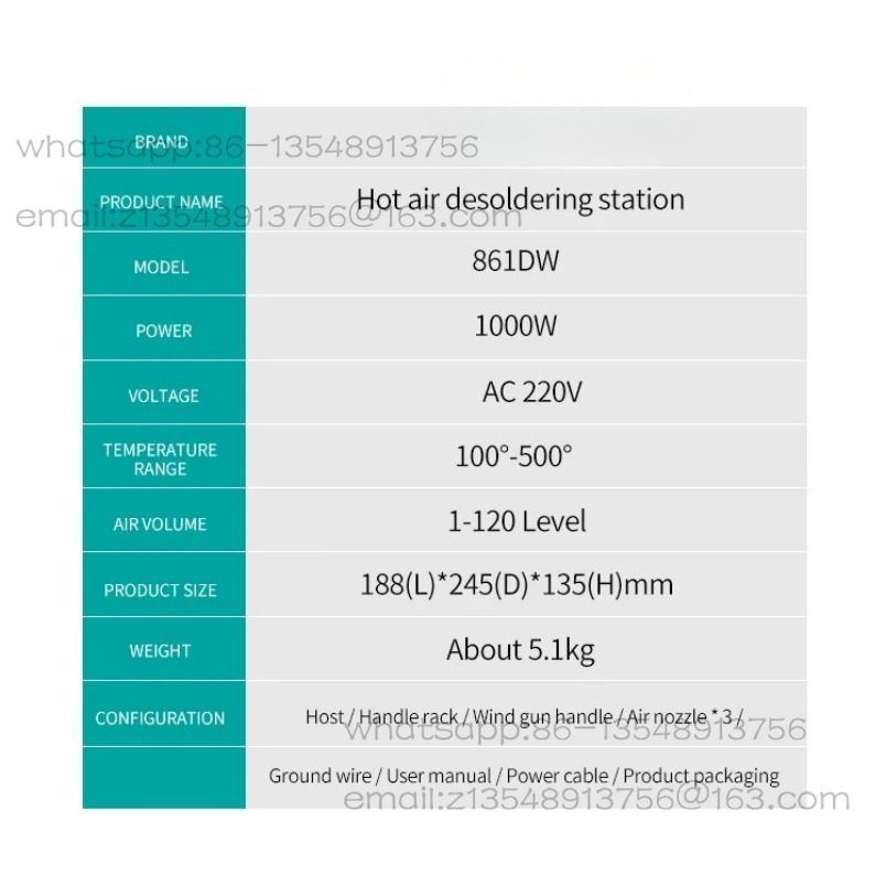 Hot Air Rework Station 861Dw - Spot 1000W 220V 861DW Heating Gun